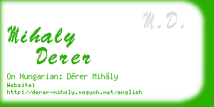 mihaly derer business card